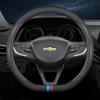 Leather Car Steering Wheel Cover for Chevrolet Chevy Malibu Spark Tracker Cruze Sonic Camaro Equinox Volt Seeker Accessories