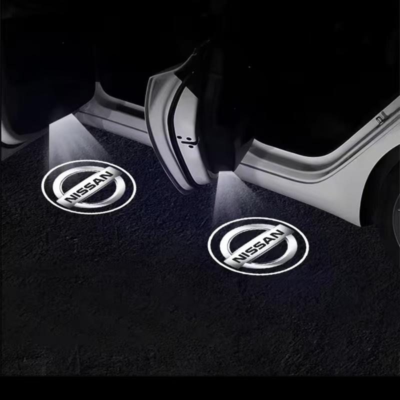 

2PCS Car Door Welcome Lights Projector Lamp Auto Accessories For Nissan Qashqai Juke Pulsar Sentra Altima Patrol Micra Rogue
