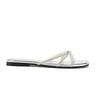 Sandals Women's Summer Wear Fashion Sparkling Thin Strap Flat Bottom Cool Slippers French Versatile Toe Women's Shoes 2025