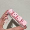 Polka Dot Pattern Fidget Keychain 3/4/6/9 Keys Bag Pendants New Keycap Fidget Toy  for Adult Kid