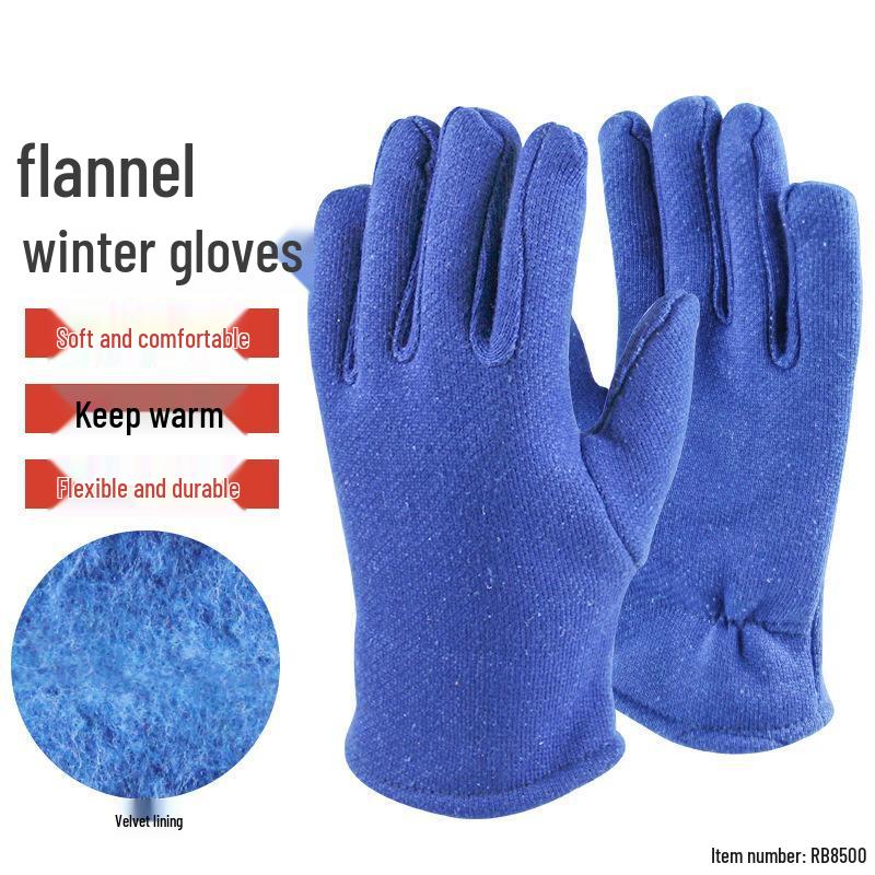 Thickened Fleece-Lined High-Temperature Work Safety Gloves