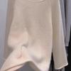 Giant Beauty Gentle White Mohair Sweater Crew Neck Knitted Sweater Women's Autumn Top