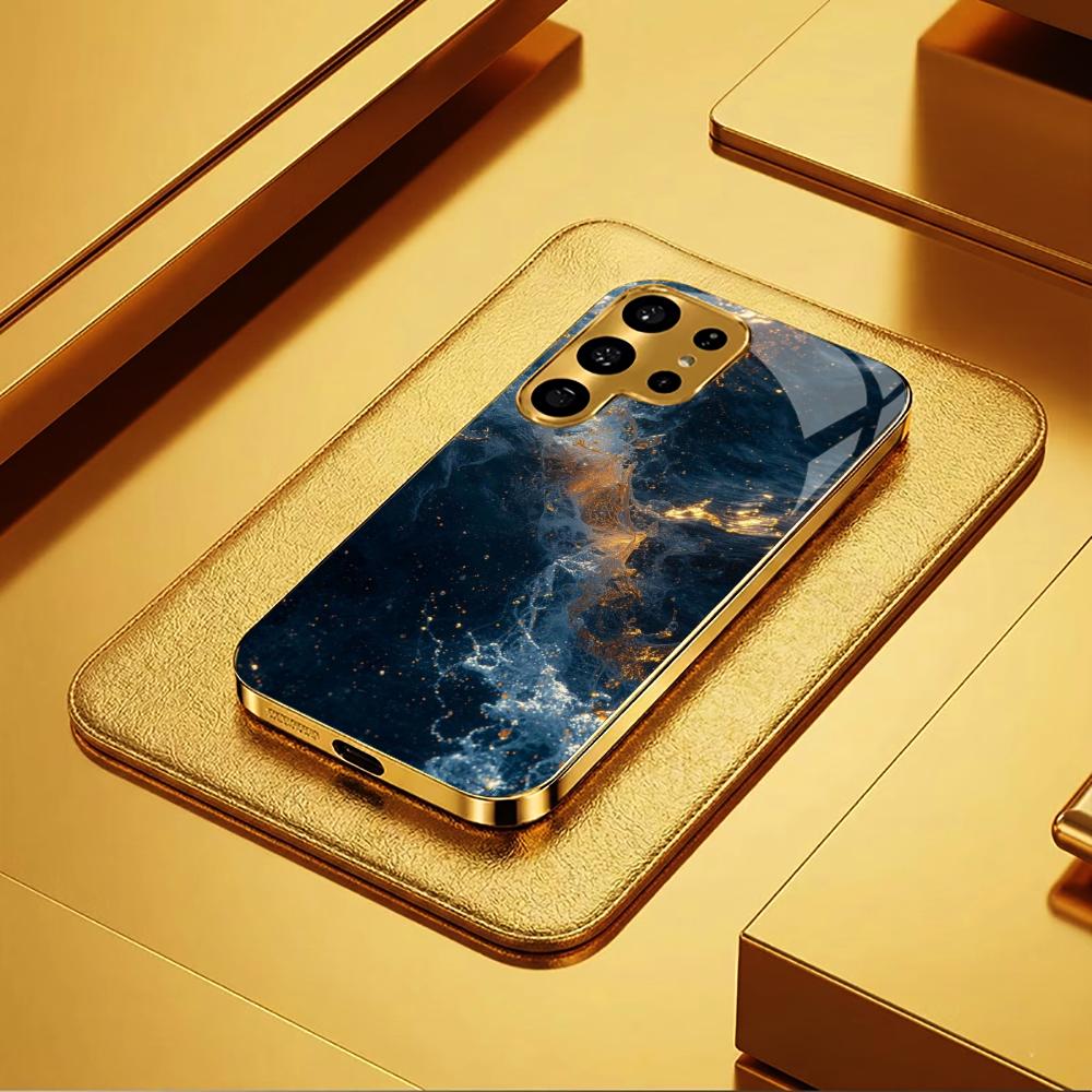 Nebula Luxurious High-end PhoneCase Electroplated Glass PhoneCase for Samsung Galaxy S26 S25 S24 S23 S22 S21 FE,Ultra,Plus