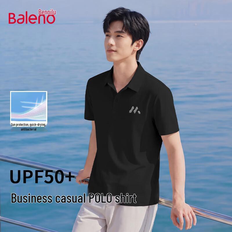 Baleno Men s Summer Loose Fit UV Protection Polo Shirt M