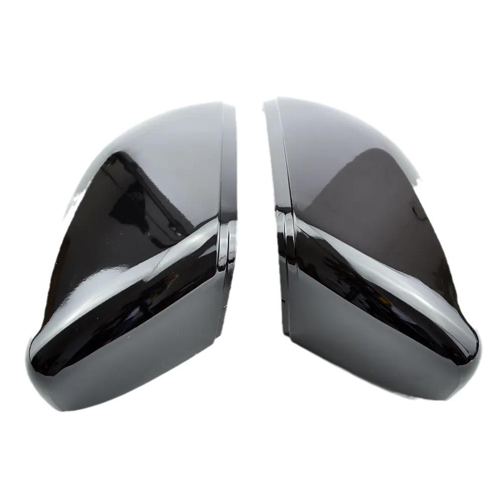 Copertura Nera Lucida per Clacson per Modifica Alloggiamento Specchietto Retrovisore VW Golf 6 2009-2012