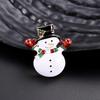 Women Girls Crystal Brooch Cartoon Christmas Series Breastpin Xmas Tree Brooch Cute Clothes Decor
