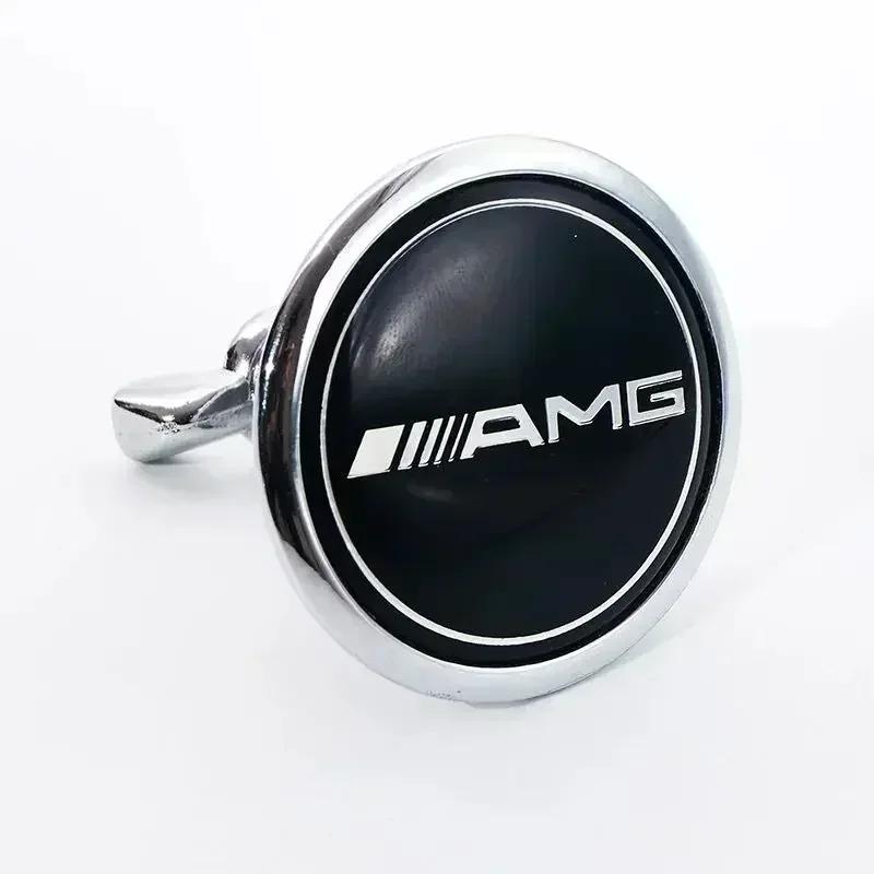 ESU5 45mm Car Front Emblem Badge Modified Bonnet Chrome Hood Cover for Mercedes Benz AMG W203 W204 C E S Class W210 W211 W220