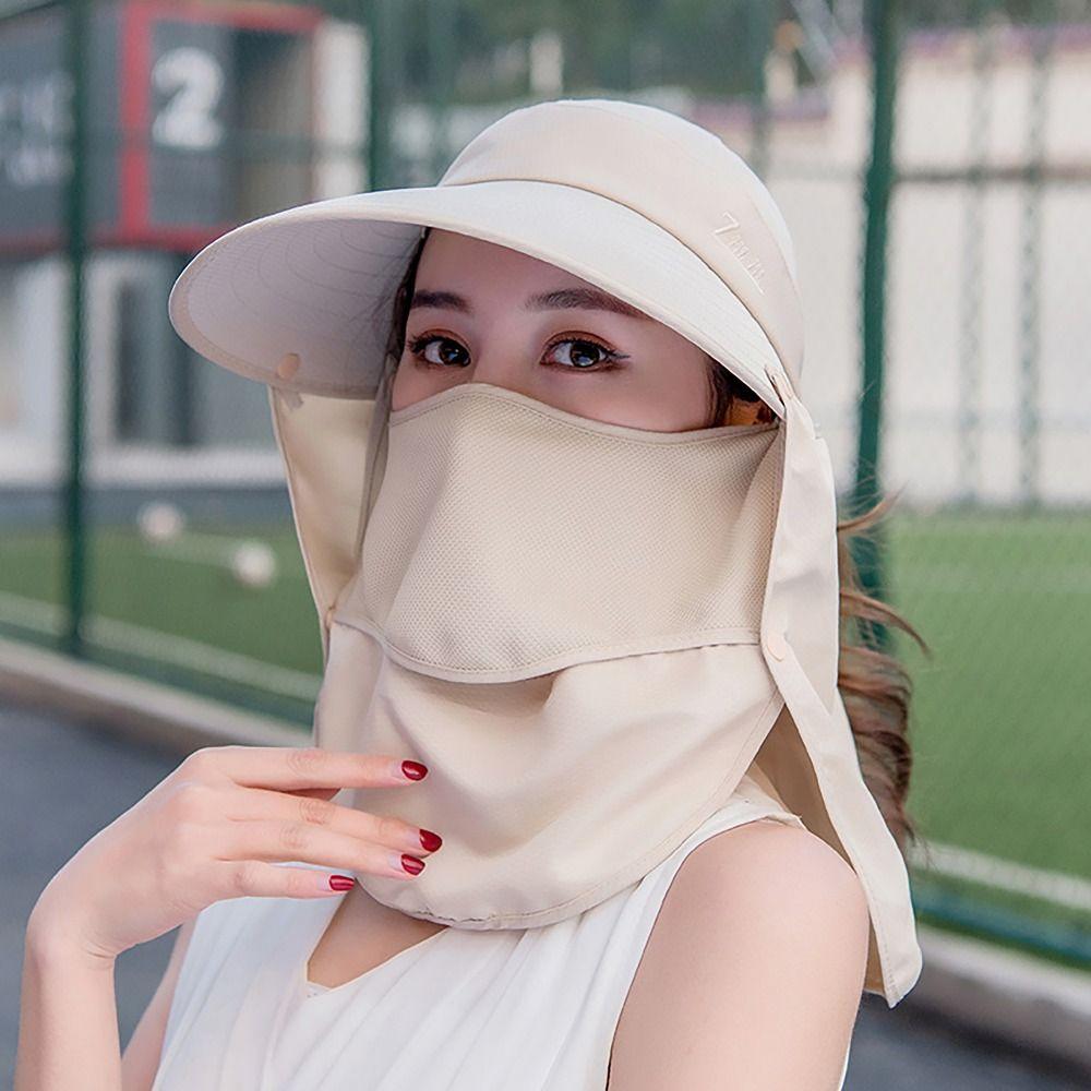 UV Protection Tea Picking Cap Anti-uv Beach Cap Detachable Fisherman Cap  Women