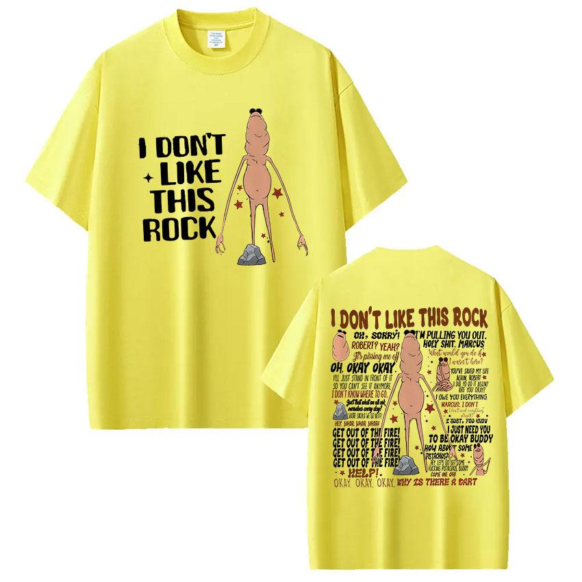 Ich mag diesen Stein nicht Marcus Der Wurm Lustiges Meme T-Shirt Unisex Damenmode Hip Hop T-Shirts Baumwolle Lässige T-Shirts Streetwear