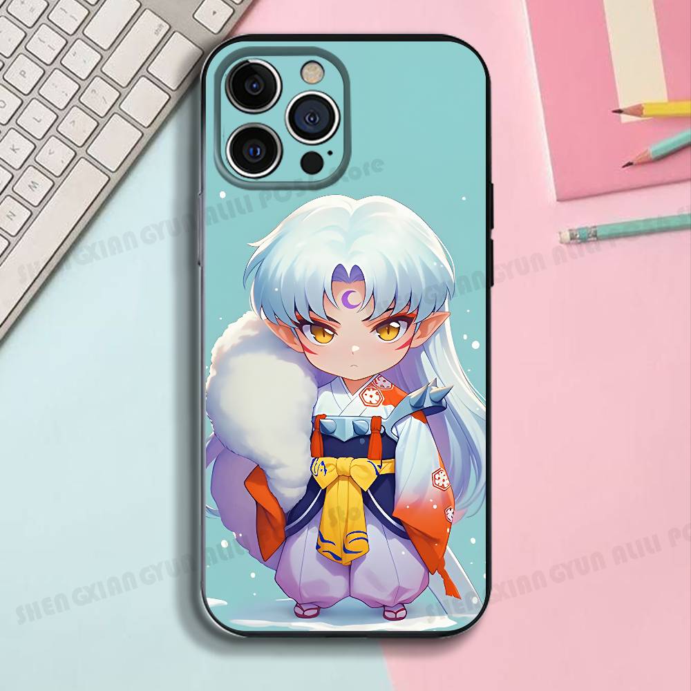 Kawaii S-Sesshomaru Silicone Soft Phone Case For IPhone17 16 15 14 13 12 11 Pro Max Plus X XR SE Cover
