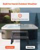 Hot Tub Step, 2-Step Spa Outdoor Stairs, Heavy Duty 599.5 mm Wide PP Above-Ground/Inflatable Pool Ladder with 145.2 kg Weight Capacity, Multi-Use for