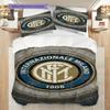 Inter Milan Emblem: Bold Design Three-piece set (1 * duvet cover + 2 * pillowcase, without core) Soft and comfortable Christmas birthday gift