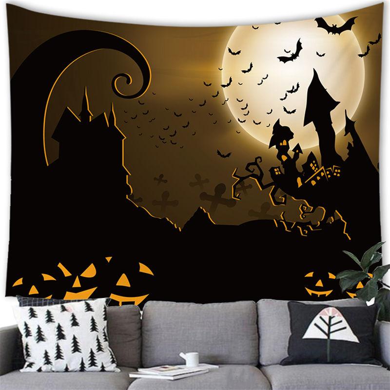 Kunst Halloween Elemente Wandteppich Wandbehang Heimdeko Wandteppich Zimmer Wohnheimzimmer Wanddeko Hintergrundtuch