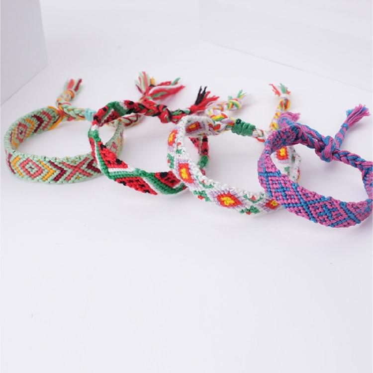 Cotton Rope Bracelet Adjustable Bracelet Unique Watermelon Pattern Bracelet Handmade Bracelet for Fashion Enthusiasts