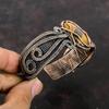 Tigerauge Armreif Edelstein Armreif Kupferdraht gewickelt Armreif verstellbar Armreif handgefertigt Armband Hochzeitsgeschenk Kupferschmuck