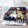 Bluey 22 Customize Text Blanket Cozy Personalized Blanket Soft & Cozy Versatile for Seaside Livingroom Office Chair Nap Four Seasons Multipurpose