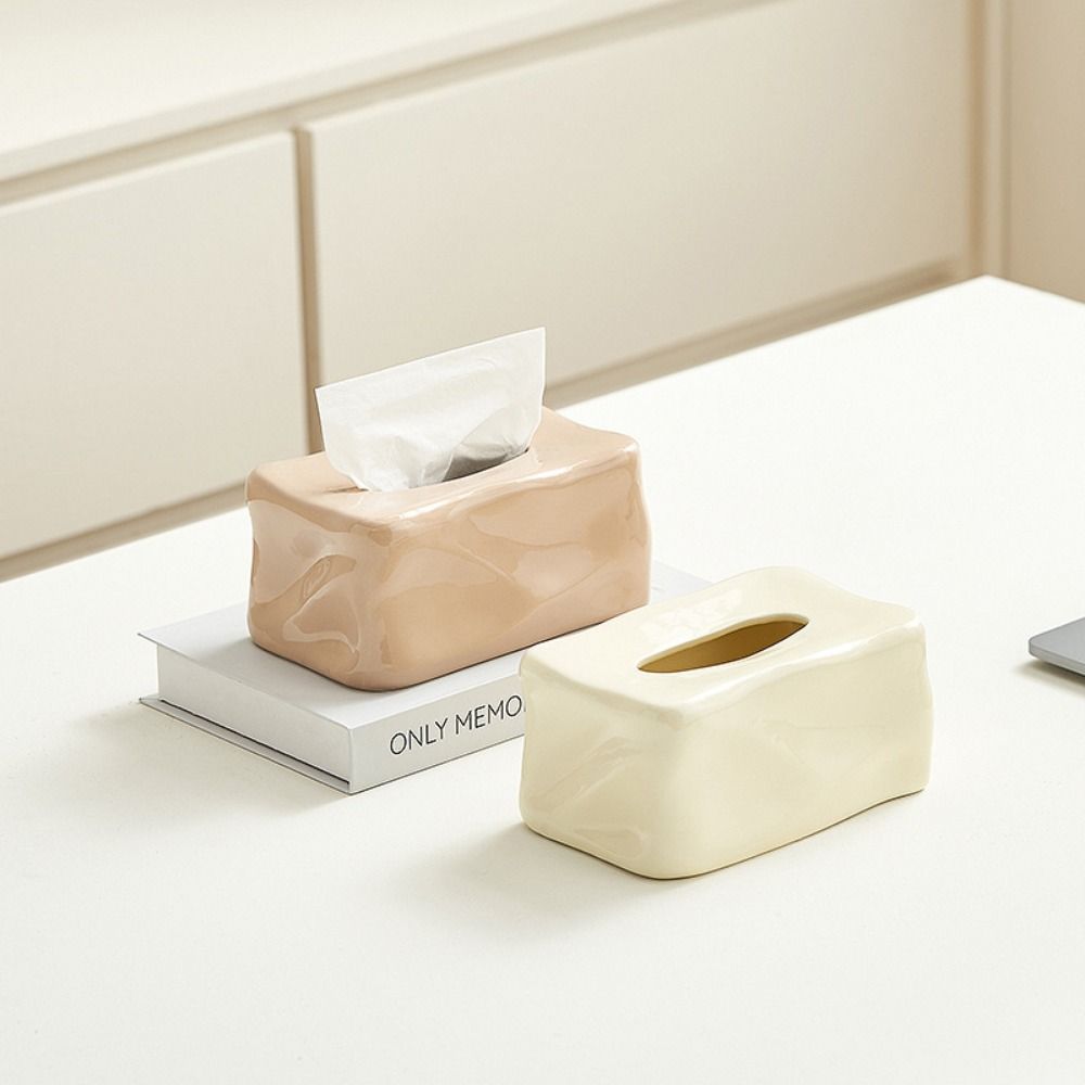 Ceramic Paper Drawer Box INS-Style Tissue Storage Box Nordic Paper Towel Holder Living Room