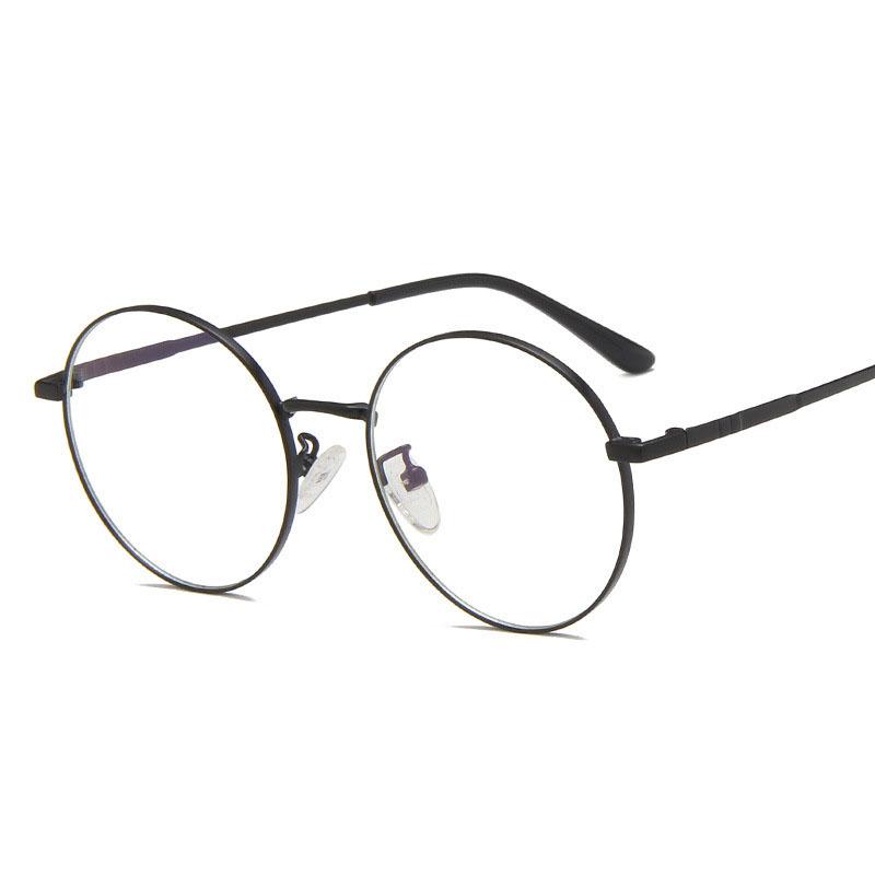 Korean New Female Glasses Frame Fashion Round Shape Man Glasses Metal Frame Stylish Computer Office Glass
