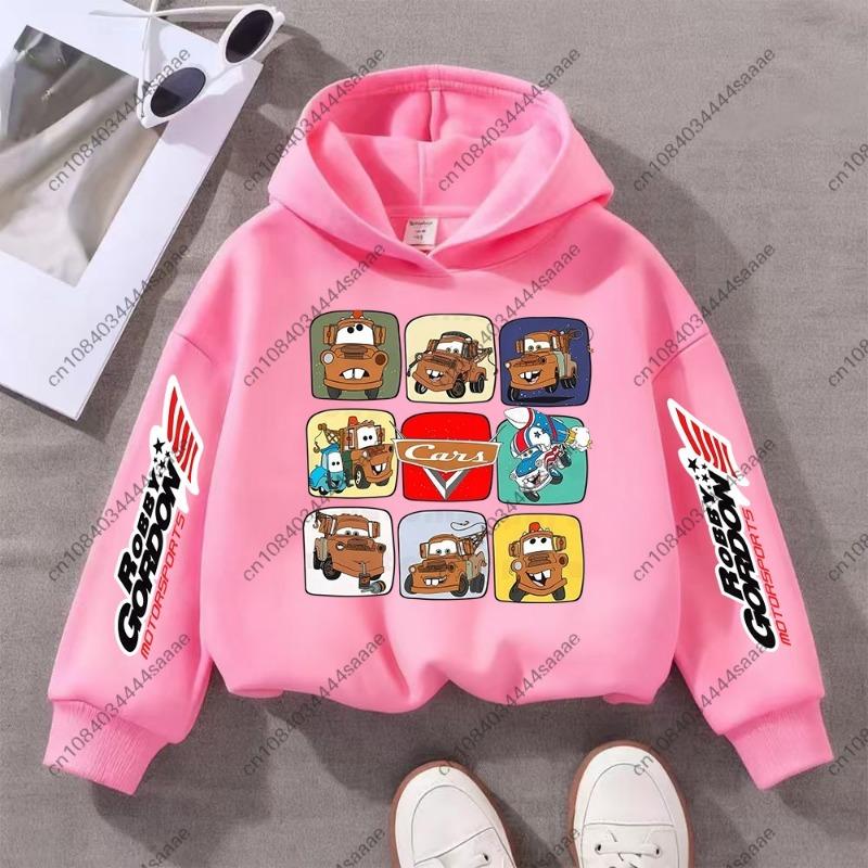 Spring Autumn Lightning Mcqueen Cartoon Children Hoodie Long Sleeve Pixar Car Print Kid Boy Clothes Fashion Pullover Sweatshirts