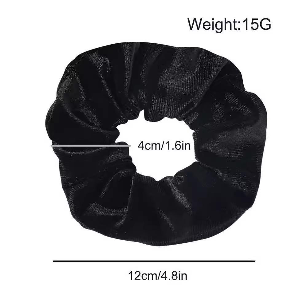 2 Pezzi Scrunchies alla Moda in Velluto con Tasca a Zip Nascosta Accessori per Capelli da Viaggio
