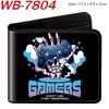 Game Controller Wallet Short Colorful Print Bifold Card Holder Portable Coin Purse Fun Gamer Gift 1pcs