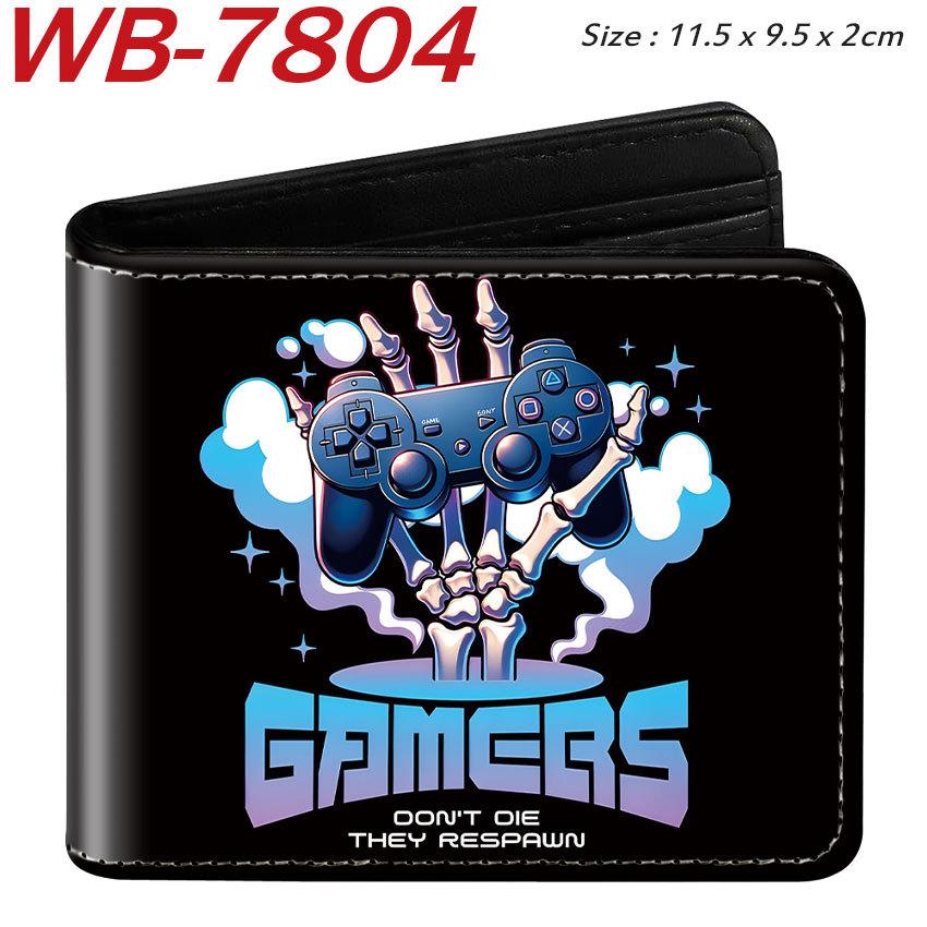 Game Controller Wallet Short Colorful Print Bifold Card Holder Portable Coin Purse Fun Gamer Gift 1pcs