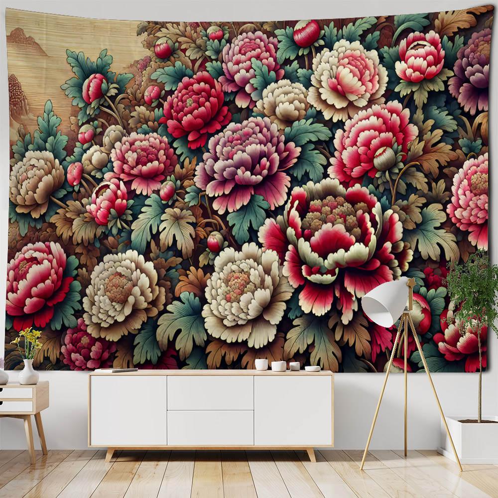 Flower Hanging Cloth, Tapestry, Dreamy Landscape, Background Cloth, Home Wall Decoration, Bed Sheets, Beach Towels, Yoga Mats