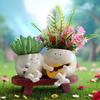 Resin Modern Minimalist Cartoon Pattern Cross-border New-style Cute Succulent Swing Flower Pot Craft Creative Home Decor Planter