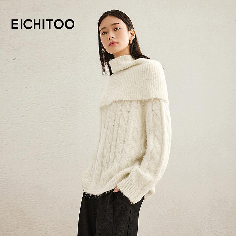 EICHITOO Women s Cable Knit Sweater L