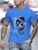Sakura Tokyo Dragon Print Men TShirts Cotton Crewneck Vintage Short Sleeve Fashion Summer Top Unisex Sports AllMatch Clothing