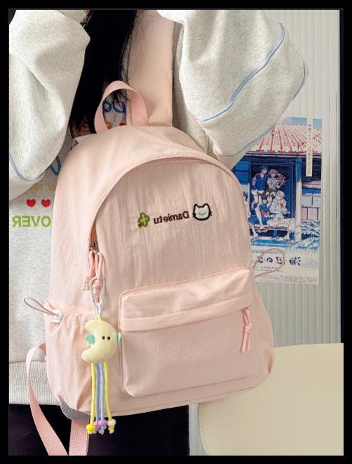 Schoolbag Japanese ins small fresh casual schoolbag female high school student college student cute backpack high value lightweight backpack