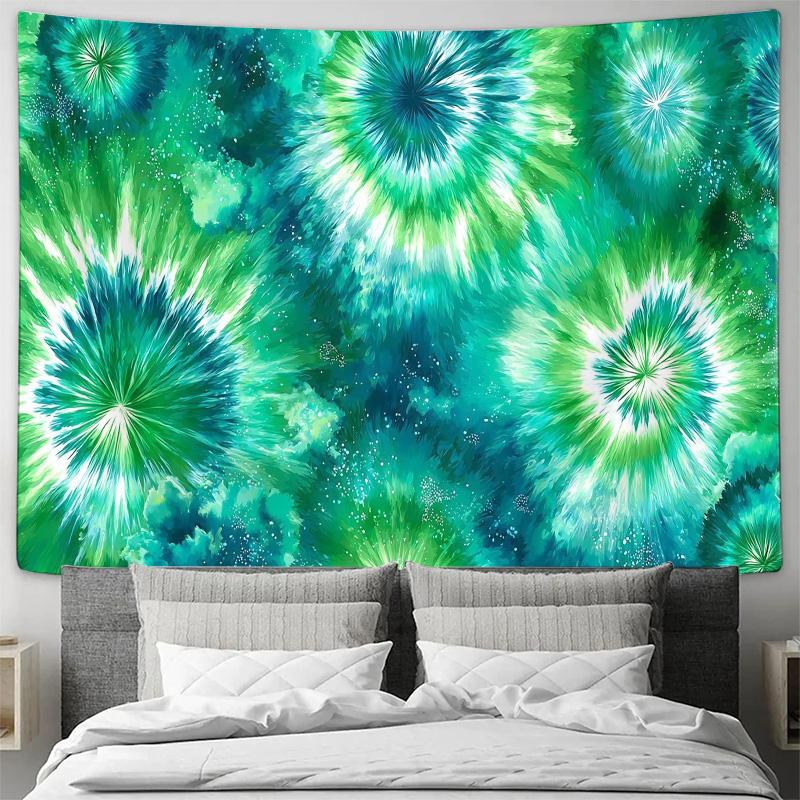 Traumhafter Grün-Blau-Farbverlauf Abstrakte Kunst Wandteppich Top-Wahl für Schlafzimmer Wohnzimmer Dekoration Stoff-Hintergrund