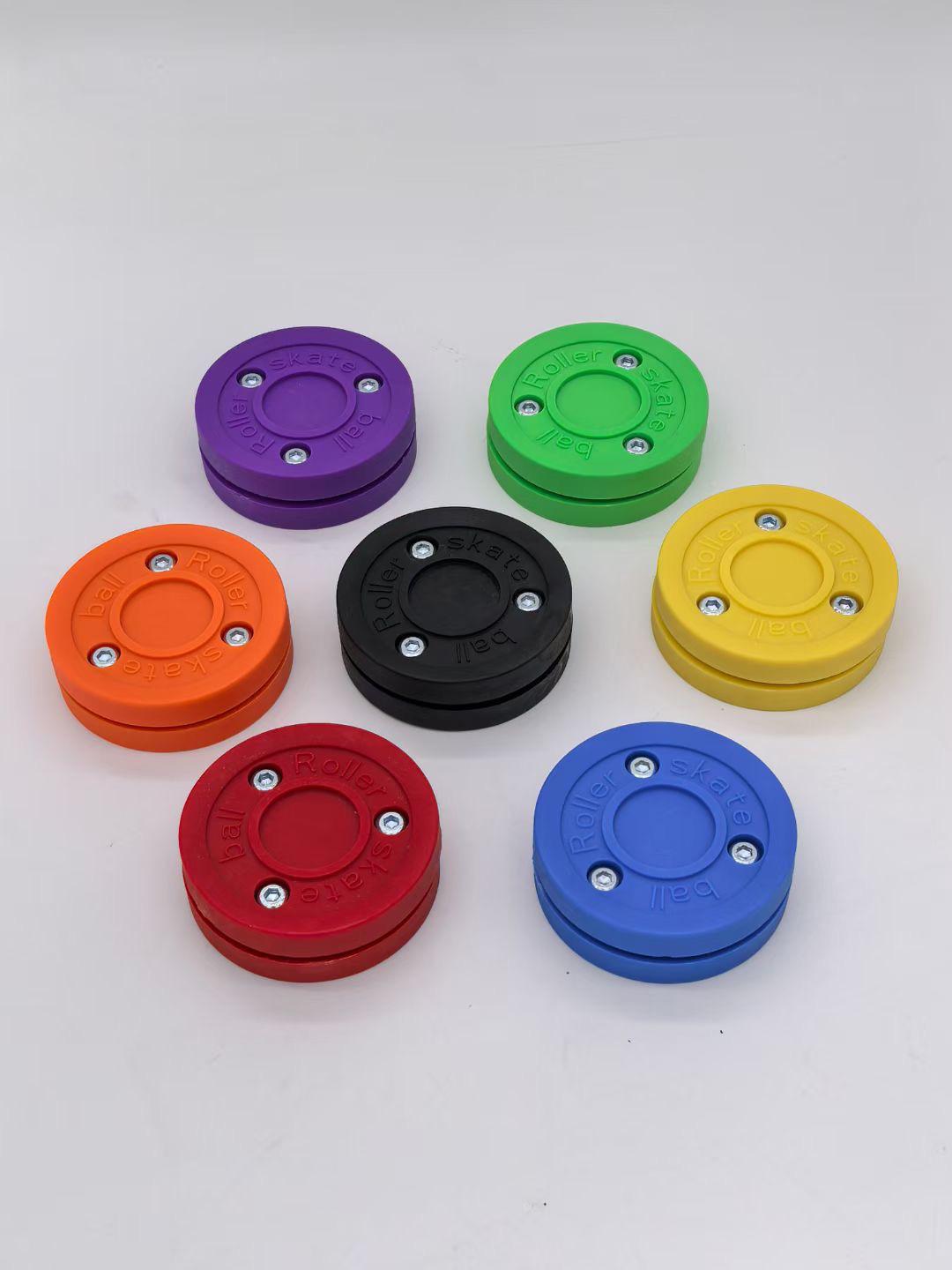 Ice Hockey Dual-Layer Training Ball for Roller and Field Games Red