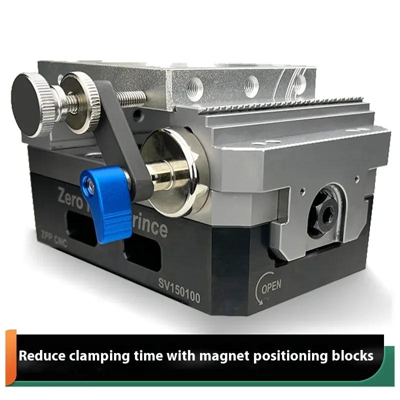 Menghină cu Centrare Automată Menghine Magnet Locator Poziționer Locație Piese de Lucru CNC Paralele Auxiliare Suport Magnetic Auxiliar Menghină Menghine
