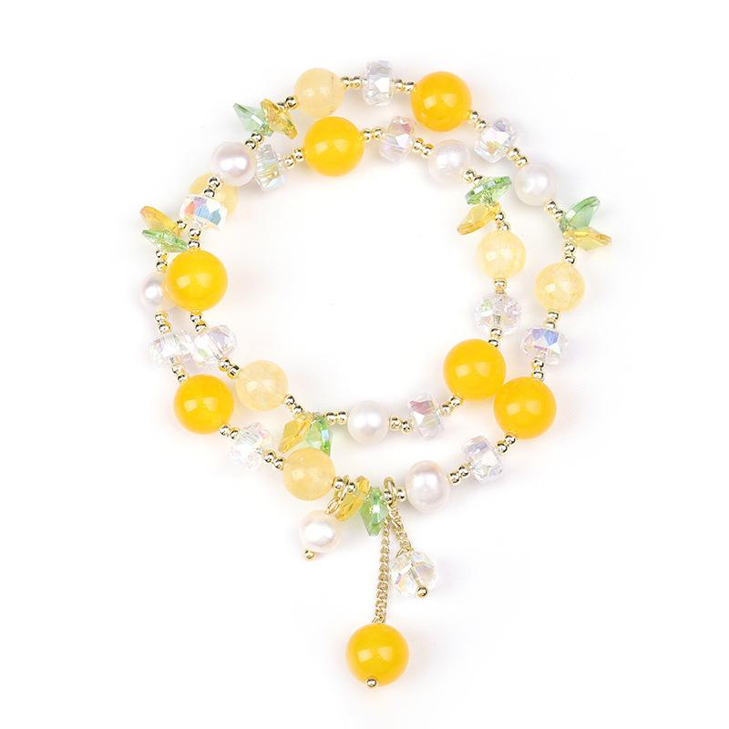 New Super Immortal Double-layer Bracelet Female Mori Sweet Girl Crystal Beaded Bracelet Personalized Student Girlfriend Jewelry