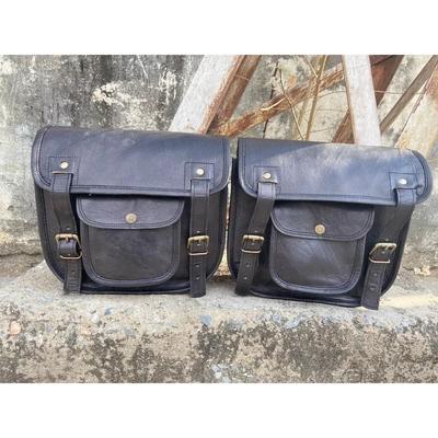 Bags Combo Motorcycle Leather Panniers Saddle Luggage Pouch Side Bag Saddlebags