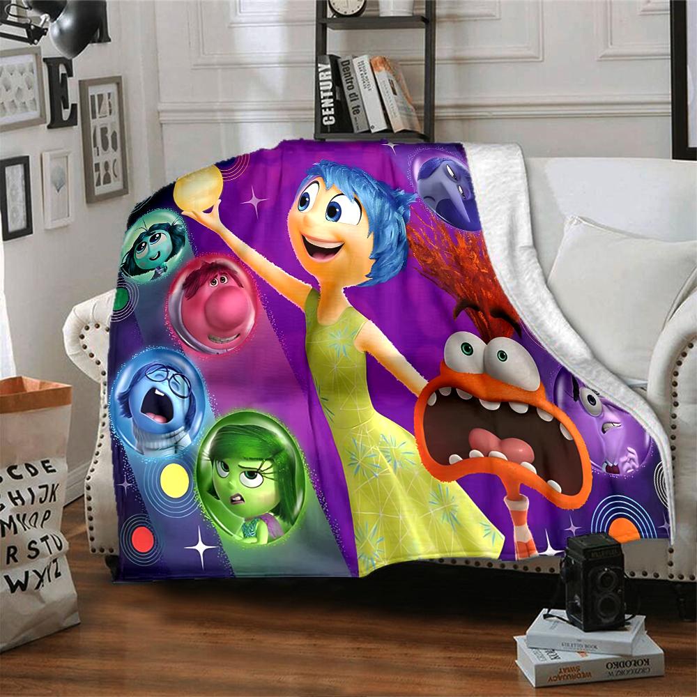 Inside Out Emotions Blanket Soft Throw Blanket For Home Bedroom Bed Sofa Travel Office Solid Christmas Blanket