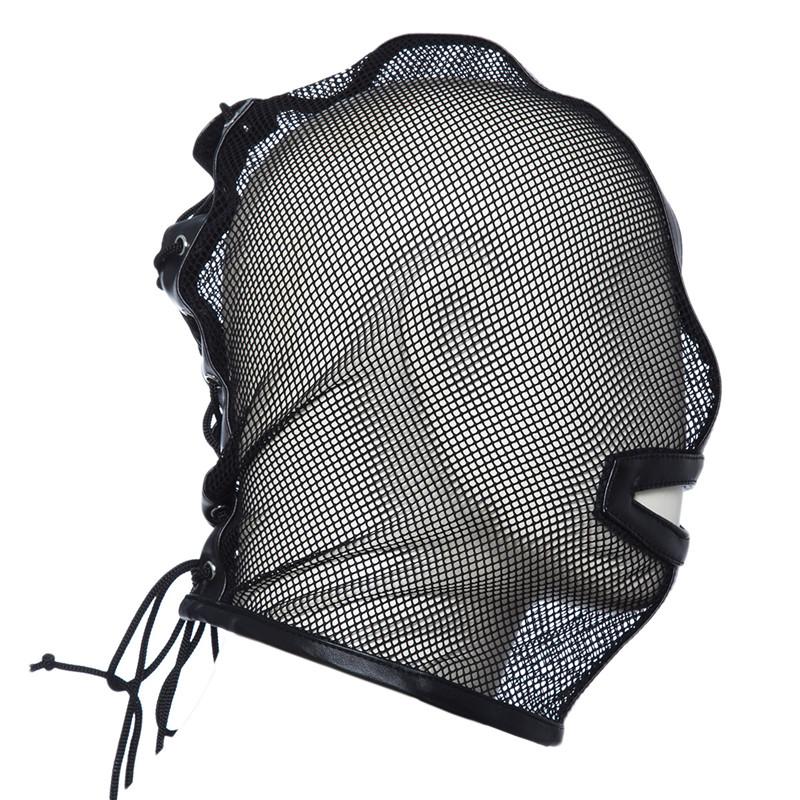 Adult Sex Toys Leather Mesh Leaky Mouth Headgear Performance Props Hedging Toys Bandit Masks Couples Sex Toys