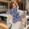 Autumn and winter warm scarf girls cute high-end imitation cashmere couple scarf