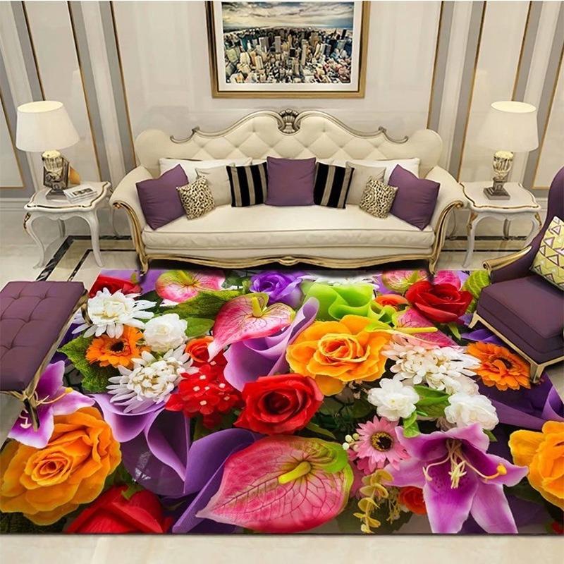 

European Style Retro Court Rug Carpet Bohe Classical Mats Floor Mat Commercial Household Living Room Carpet Bedroom Beautiful 50x80cm