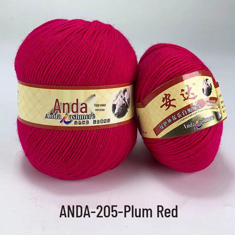 In-Stock 212 Cashmere Wool Yarn Balls: Medium Fine Hand-Knitting Wool for Scarves, Coats, Trousers - 4-Strand Yarn
