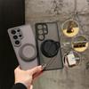 Samsung S25 Ultra Phone Case with Skin-Feel Texture, 360° Rotating Magnetic Bracket, S24 FE Compatible, Drop-Proof, A56 Model, Cross-Border Design