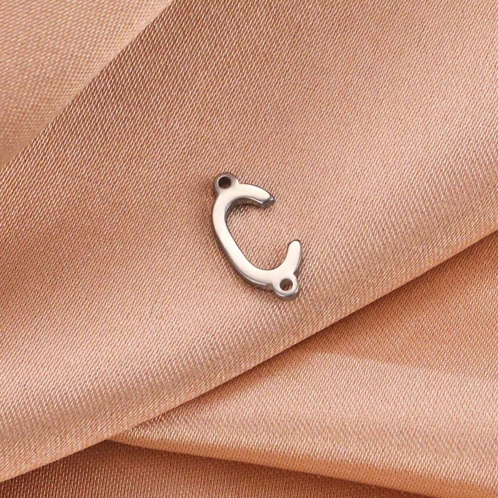 Cazador 5 Pcs/Lot Stainless Steel Gold Color Capital Letter DIY Charms for Jewelry 26 A-Z Alphabet Pendant for Necklace Bracelet