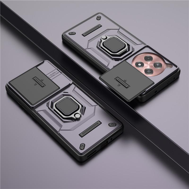 

Для OnePlus ACE 3 Чехол Для OnePlus ACE3 5G Чехол 6,78 дюйма Объектив Раздвижное Окно Защитная Броня Ударопрочный Держатель Магнитный Бампер For OnePlus ACE 3 фиолетовый