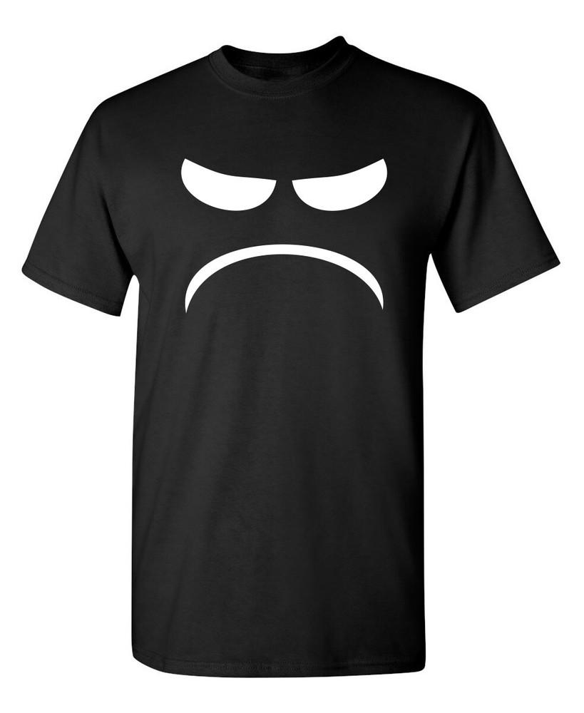 

Angry Smiling Face Sarcastic Humor Graphic Super Soft Ring Spun Funny T Shirt Unisex T-Shirt XXXL