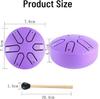 3 Inch 6-Tone Steel Tongue Drum Mini Hand Pan Drum with Drumstick for Beginners Percussion Instrument Accessories