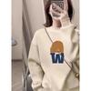 2025 Autumn/Winter Plus Velvet Thick Hoodie: Unisex Fox Cotton, Round Neck, Casual Korean Style