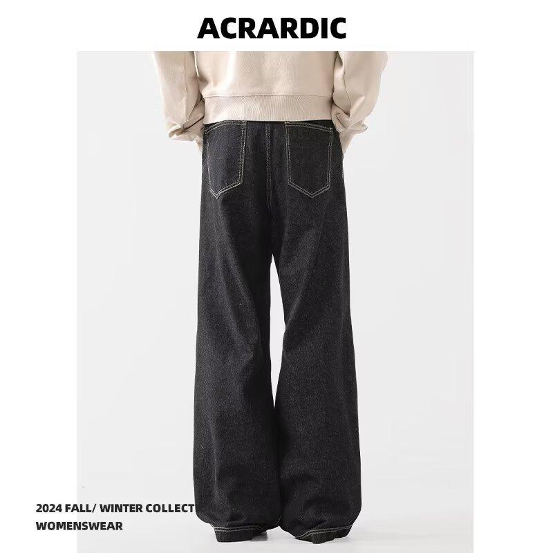Retro Jeans Pánske jesenné Nový štýl Výbušný Street Hooligan Pekné Ležérne nohavice Pre tínedžerov Pánske voľné rovné nohavice so širokými nohami