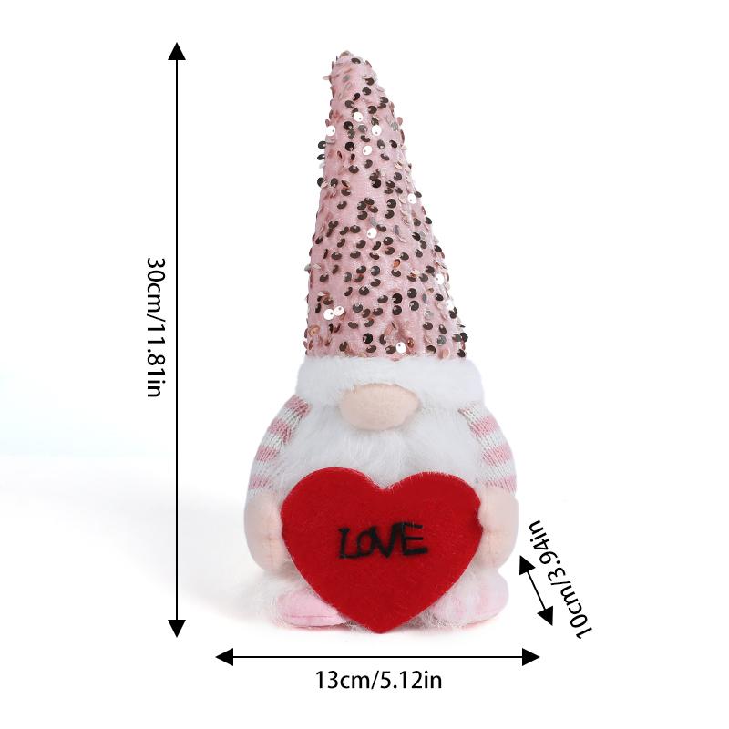 

Valentines Day Led Glowing Faceless Gnome Plush Doll Wedding Christmas Party Home Decoration Ornament Gift for girlfriend women