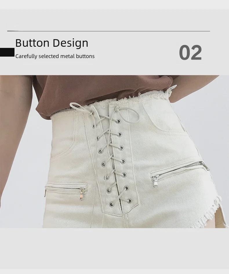 2023 Korean Women's Slim Tassel Denim Shorts - Fashionable Ultra-Short Jeans